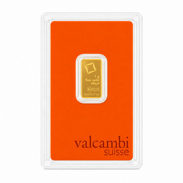 1 Gram Valcambi Suisse Fine Gold Bar