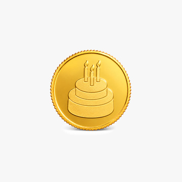 500 Milligram Happy Birthday Gold Coin