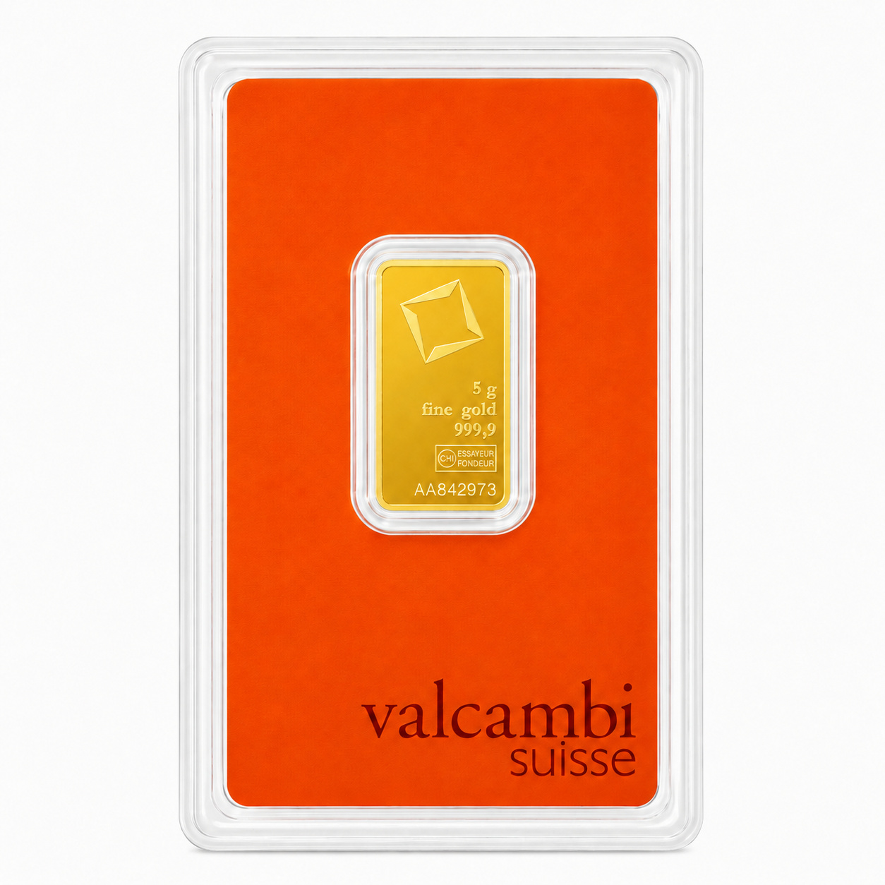5 Gram Valcambi Suisse Fine Gold Bar