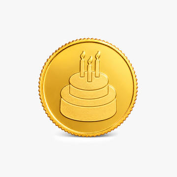 1 Gram Happy Birthday Gold Coin