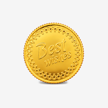 1 Gram Best Wishes Gold Coin
