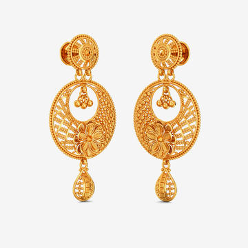 Opulent Golden Blossom Chandbali