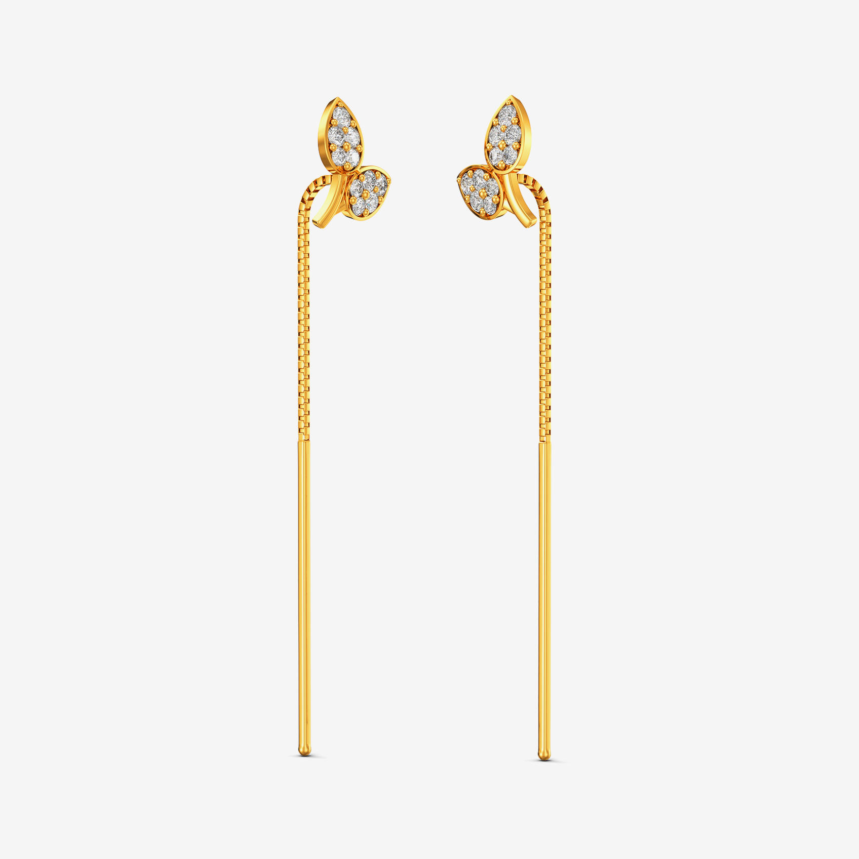 Enigmatic Elegance - Tinsel Model Gold Women Earrings