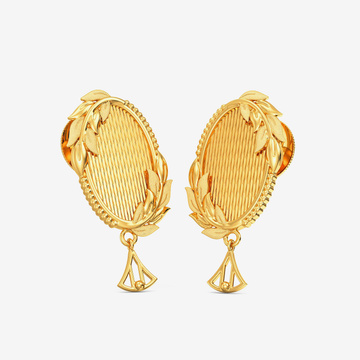 Nature's Pride Gold Leaf Drop Earring