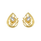 Women rosy crest gold earring