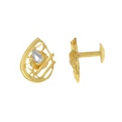 Rosy crest gold earring studs