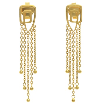 Graceful Allure Gold Earring