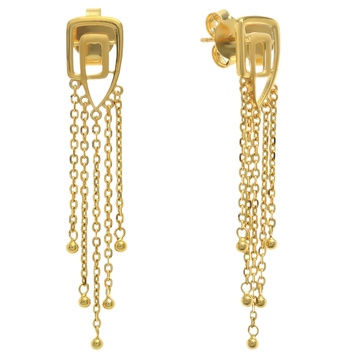 Graceful Allure Gold Earring