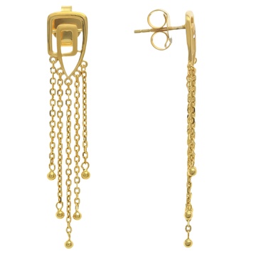 Graceful Allure Gold Earring