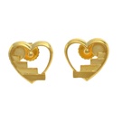 Gold embrace stud earrings