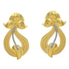 Stud dew charm gold earrings