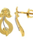 22k gold dew charm earrings