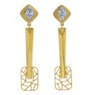 Golden Plume drop Earrings