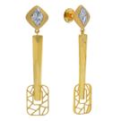 Geometrical Golden Plume earrings for Women