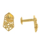 22k yellow gold stud rustle earrings