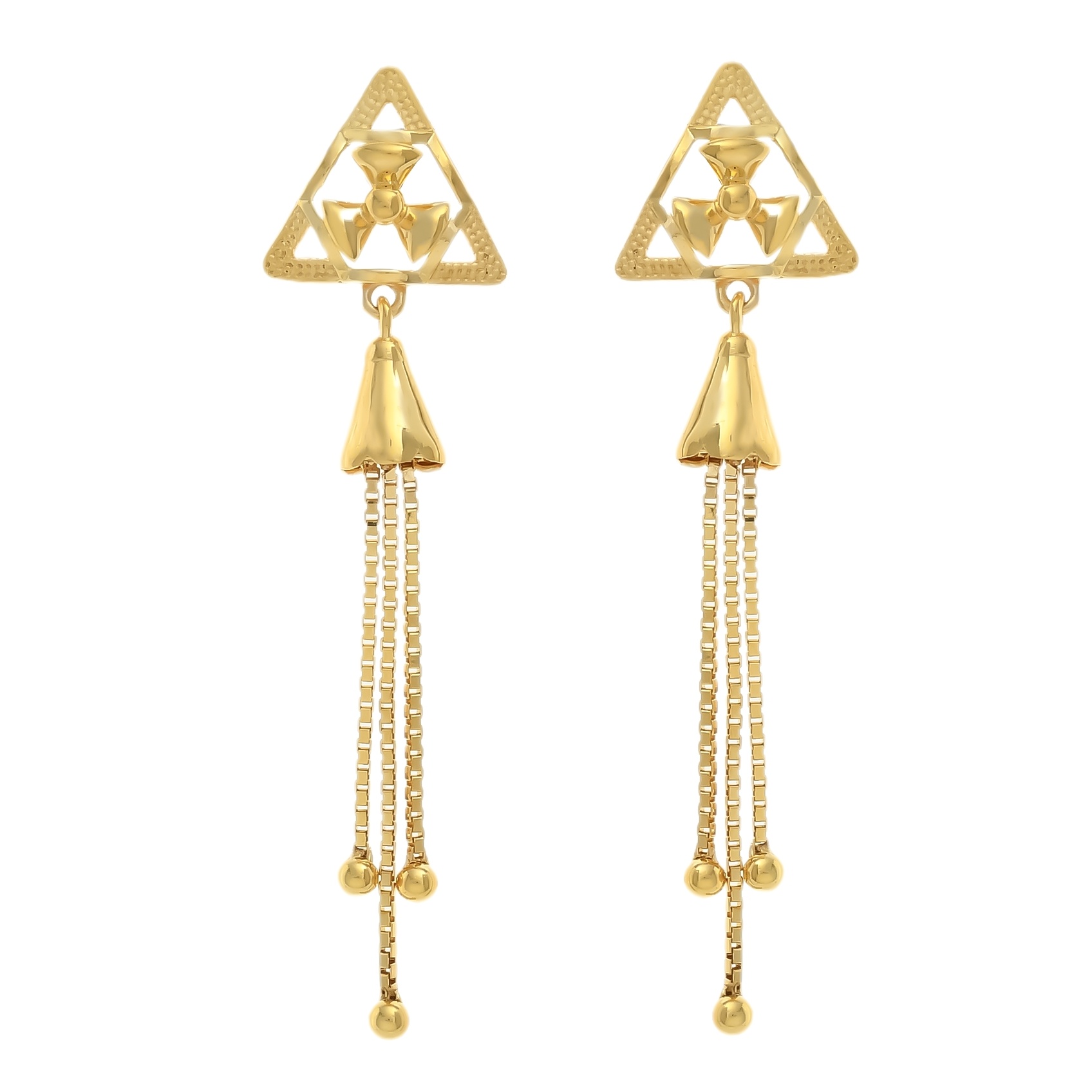 Golden Thread Gold Earring