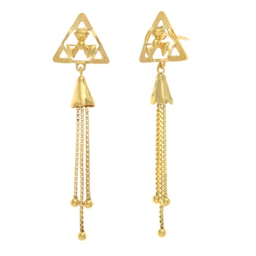 Golden Thread Gold Earring
