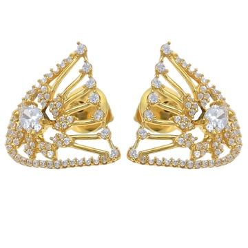Glimmering Gold Ear Studs