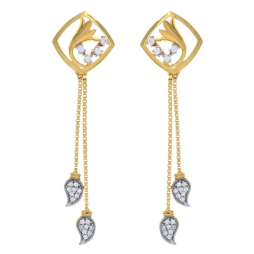 Shimmery Gold Drop Earrings