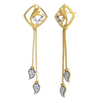 Shimmery Gold Drop Earrings