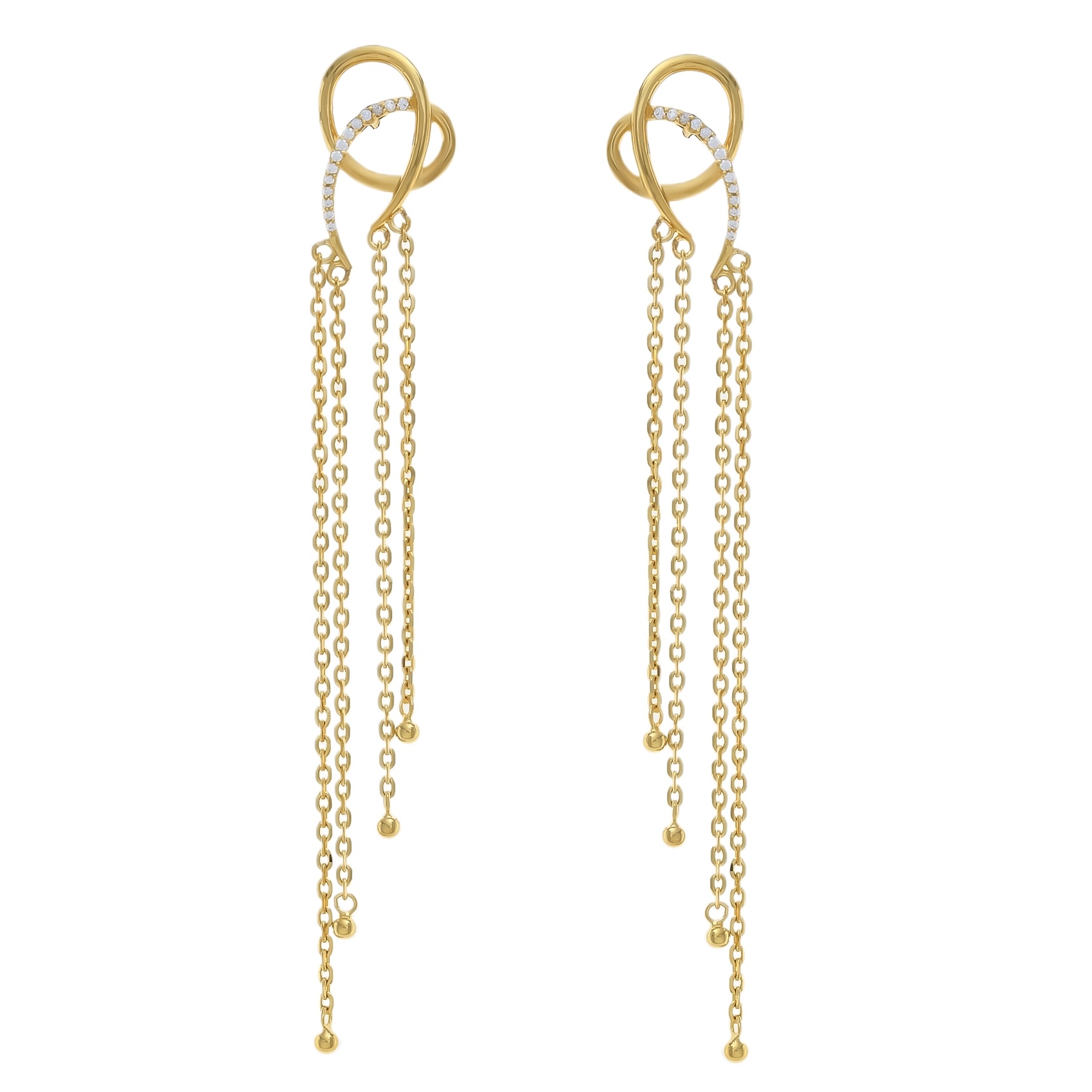 Chain Ensemble Gold Earring
