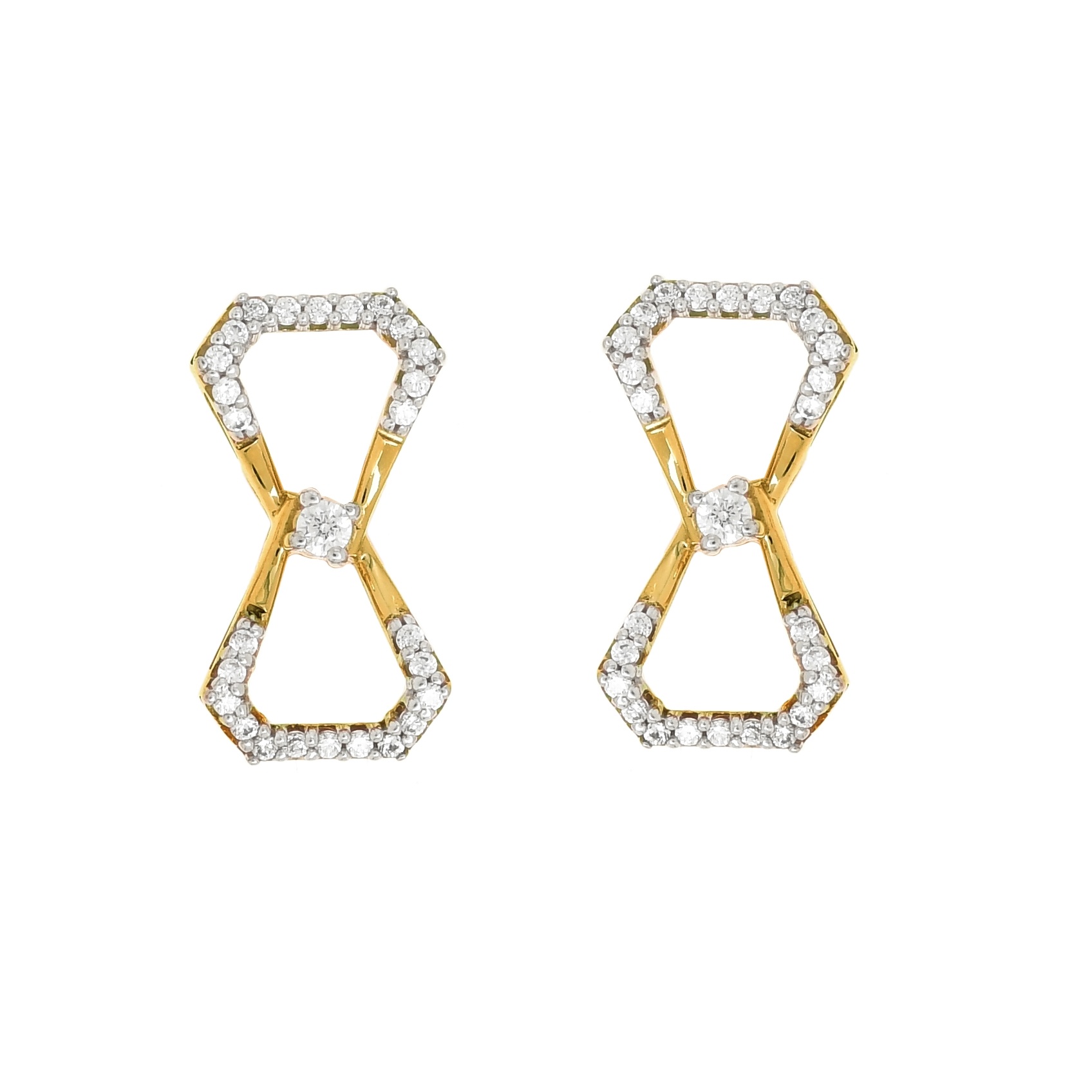 Hourglass Radiance Gold Ear Studs