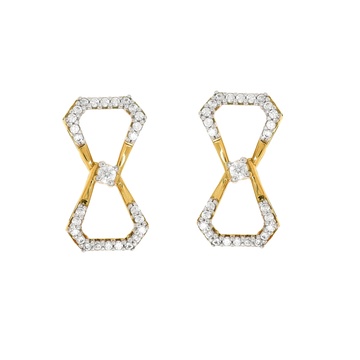 Hourglass Radiance Gold Ear Studs