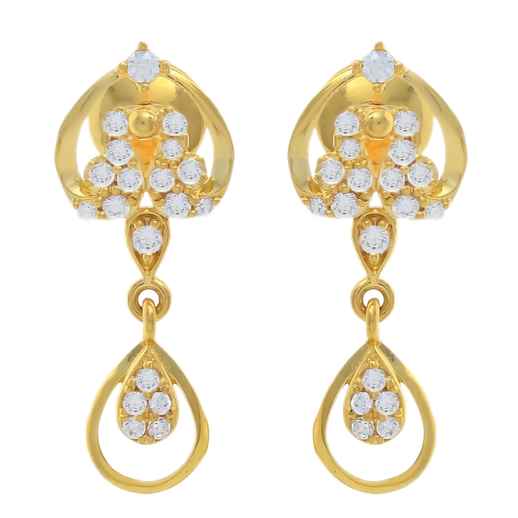 Starlight Dangle Gold Earrings