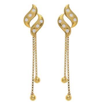 Rustic Passion Gold Drop Earrings