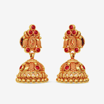 Subdued Glamour Golden jhumka