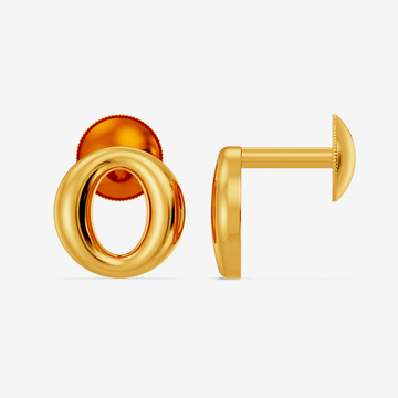 Timeless Oval Gold Studs