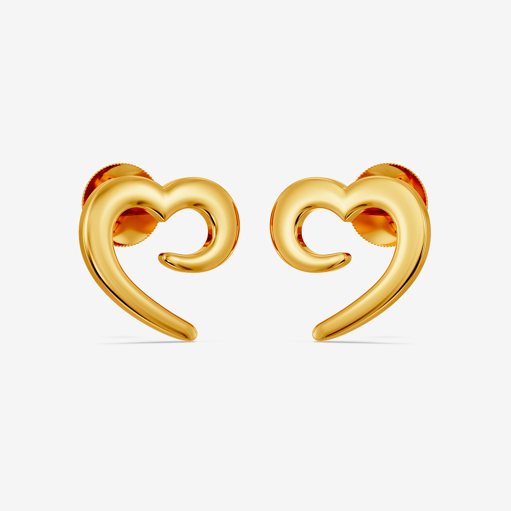 Swirl of Romance Gold Studs