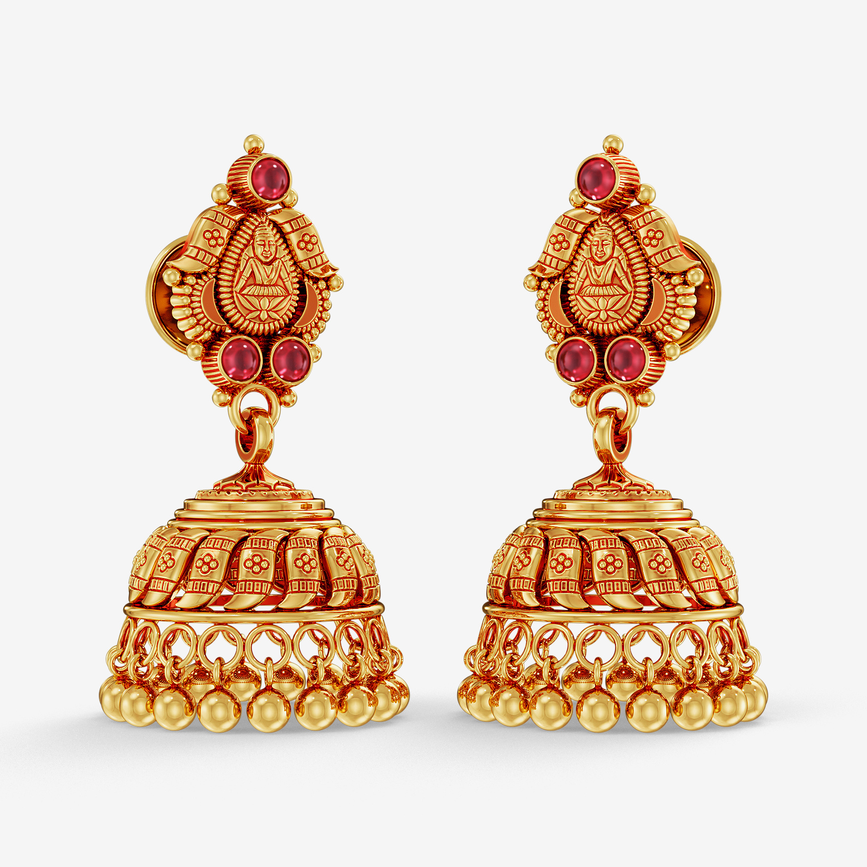 Golden Lakshmi Radiance Jhumka