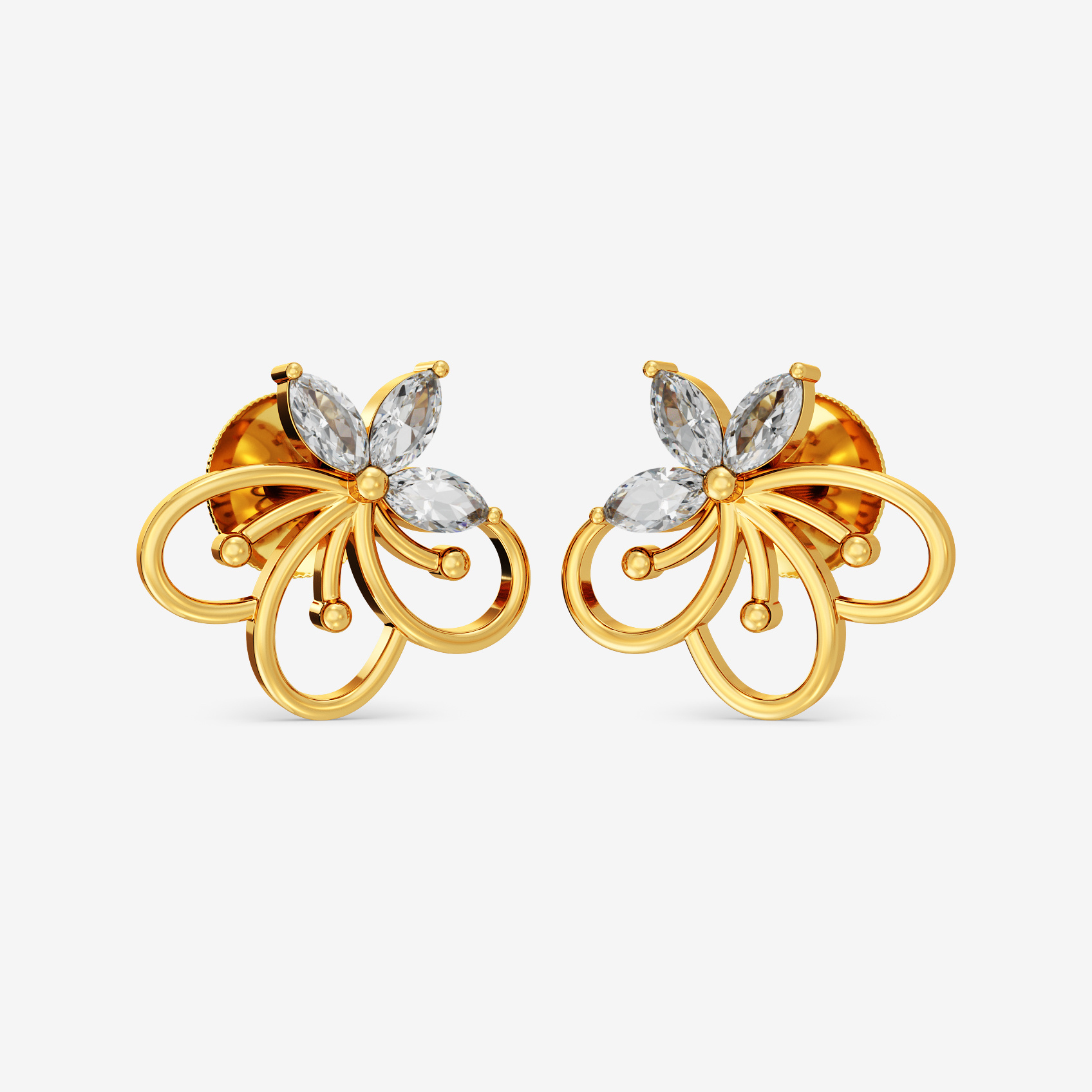 Gold Butterfly Earring