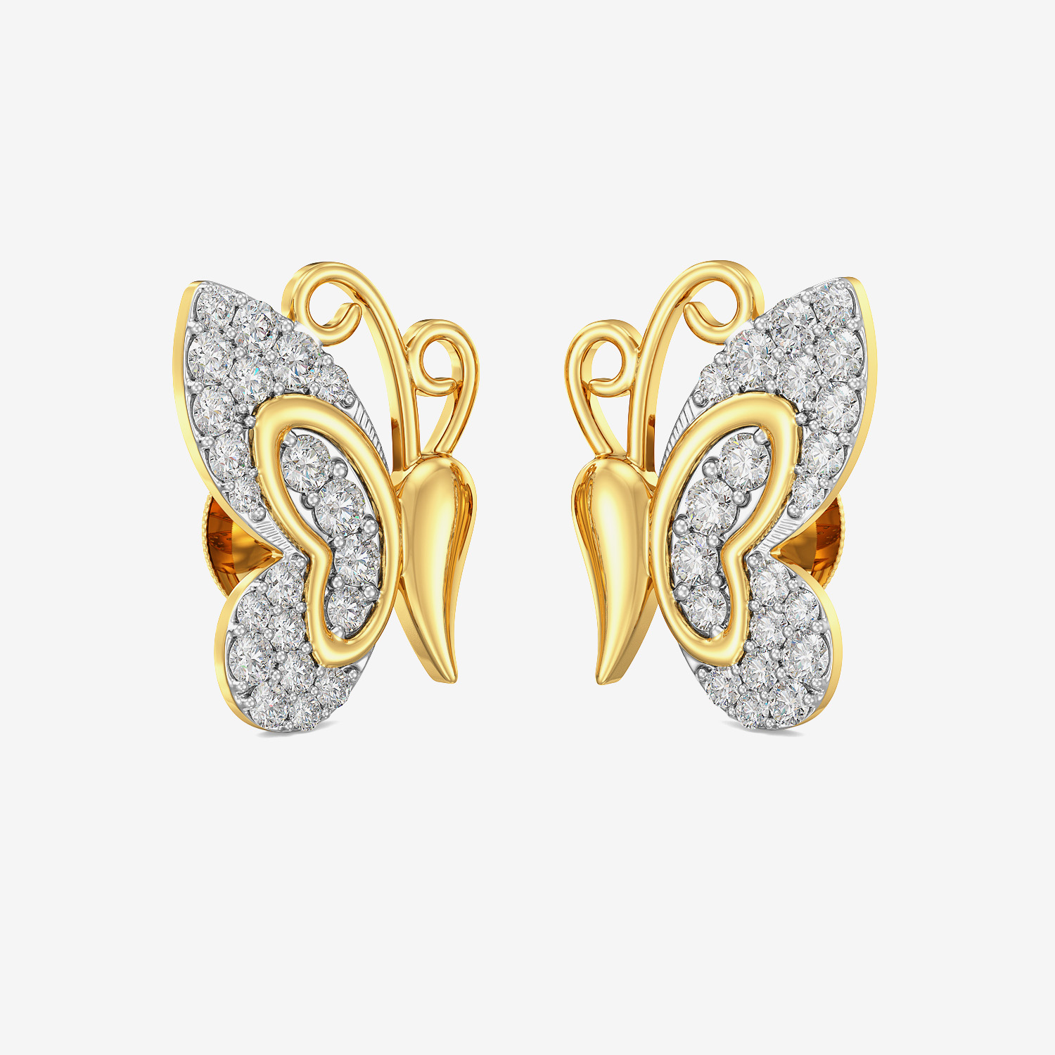 Gold Butterfly Studs