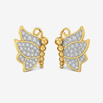 Gold Butterfly Studs