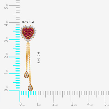 Blush Heart Elegance Gold Earrings