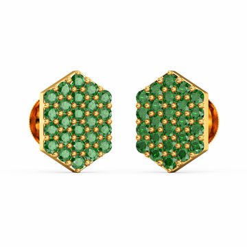 Hexacorallia Gold Womens Earring