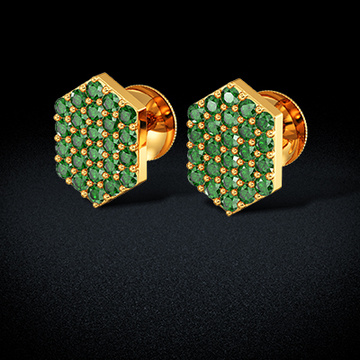 Hexacorallia Gold Womens Earring