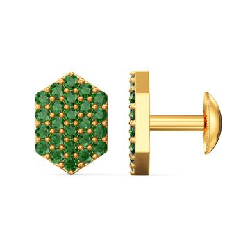 Hexacorallia Gold Womens Earring