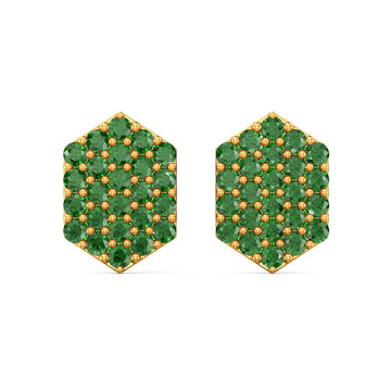 Hexacorallia Gold Womens Earring