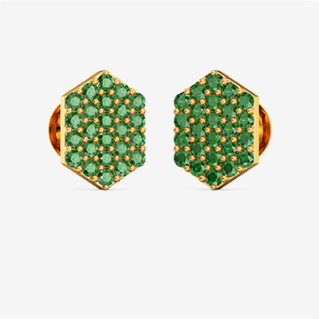 Hexacorallia Gold Womens Earring