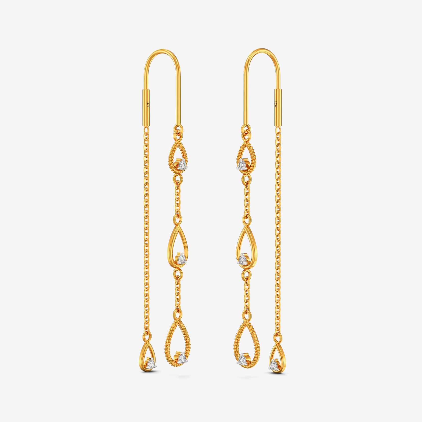 Cascade Dewdrop Gold Women Earrings
