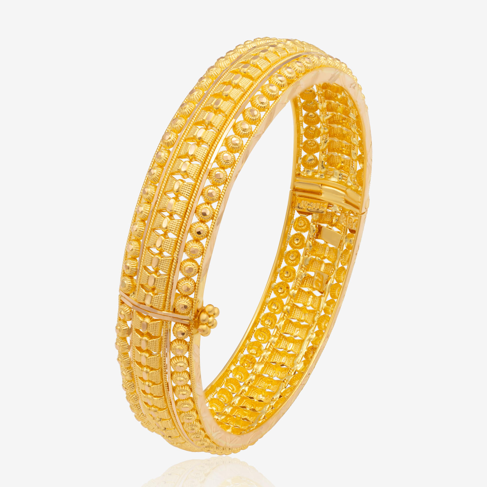 Exquisite Gold Charm Bangle