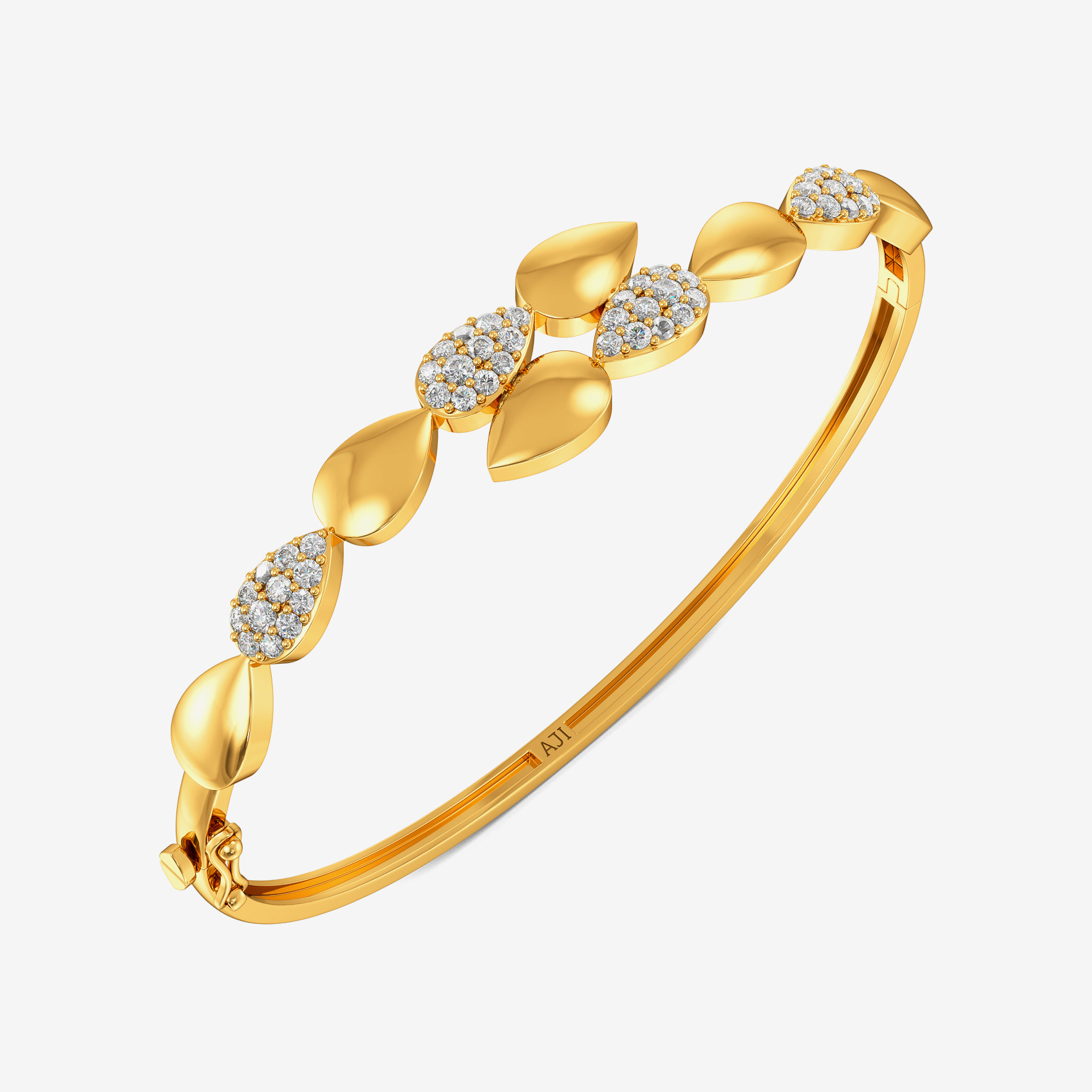 Radiant Gold Droplet Bangle