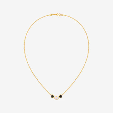 Dual Charm Love Gold Necklace