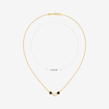 Dual Charm Love Gold Necklace