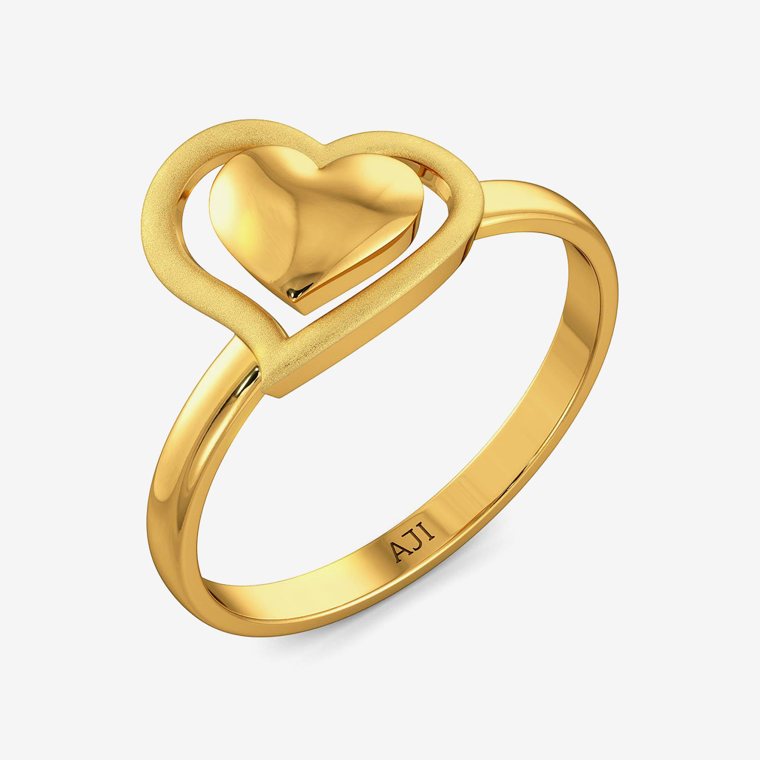 Delightful Heart - Cute Heart Kid’s Gold Ring