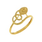 Classic Halo Gold Ring for Women