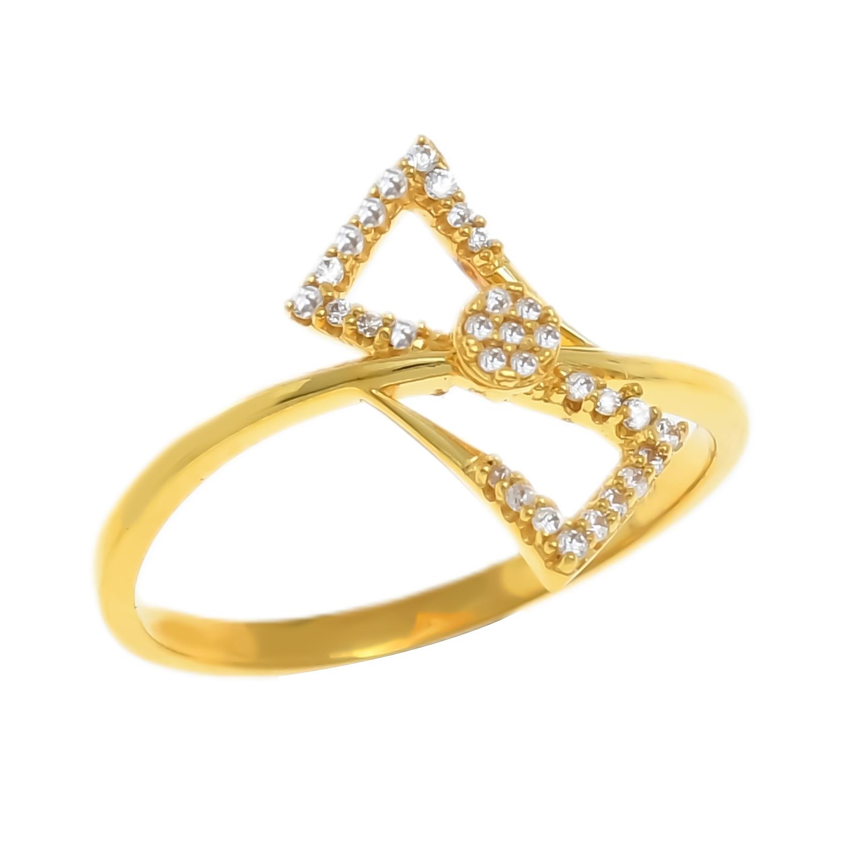 Modern  Sparkle Gold Ring